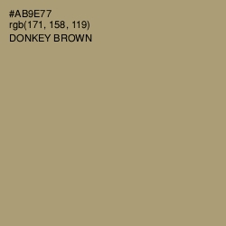 #AB9E77 - Donkey Brown Color Image